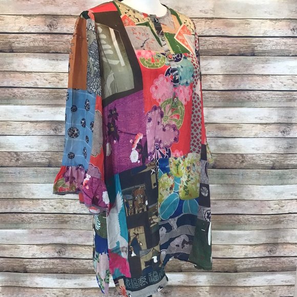 NWT $240 Johnny Was Size M Medium Vera Tunic Style C24221B2 Multicolor SOLD OUT - Picture 5 of 8